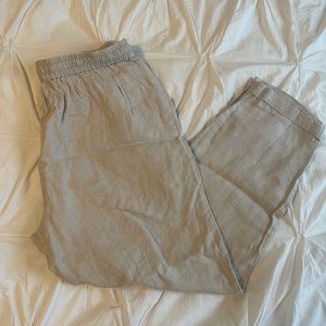 J Crew Linen Cropped Pant